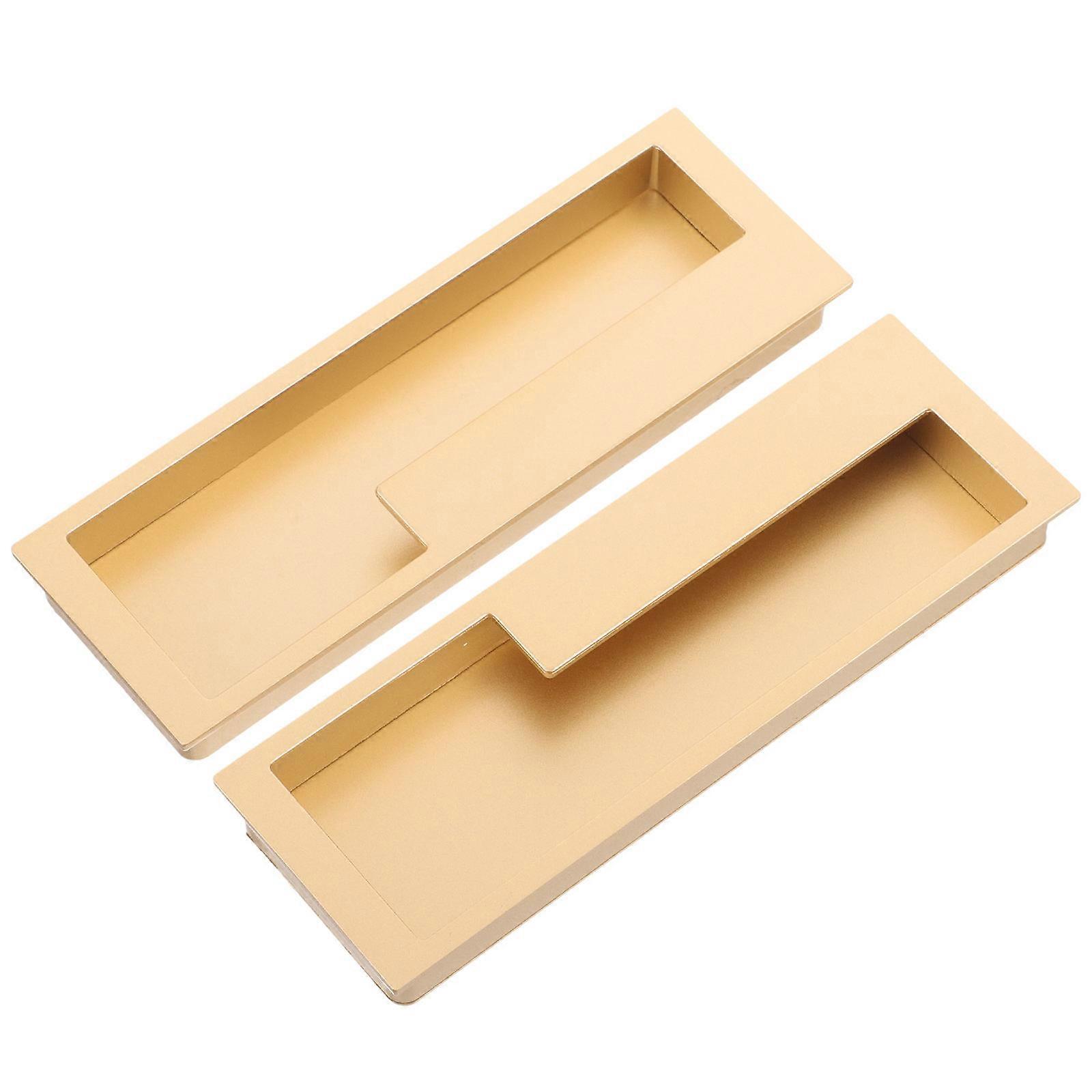 Cabinet Handles Cupboard Grip Recessed Handle for Home Use 2Pcs Set