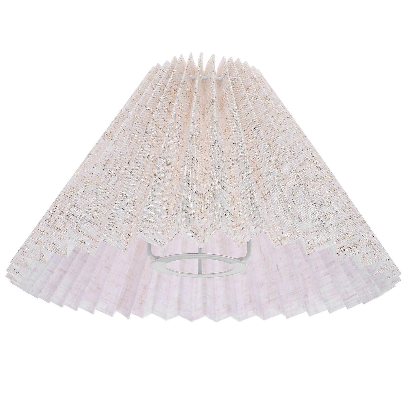 Beige Pleated Lampshade with Scalloped Design for Floor and Table Lamps – Versatile Replacement Cover to Enhance Home Decor