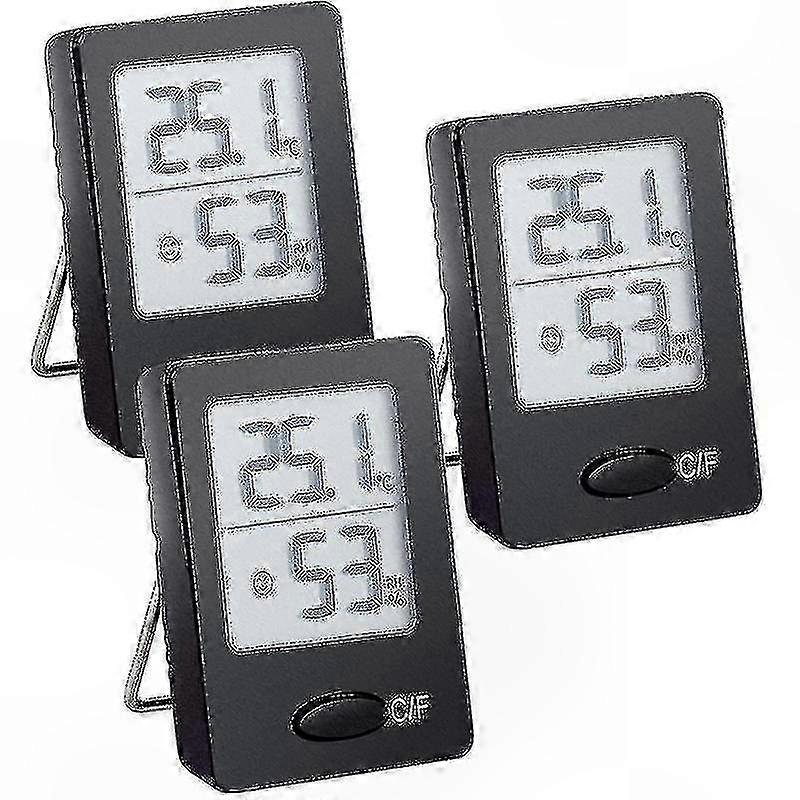 Digital Hygrometer Thermometer Set, 3-Pack Mini Humidity & Temperature Monitor for Indoor Use