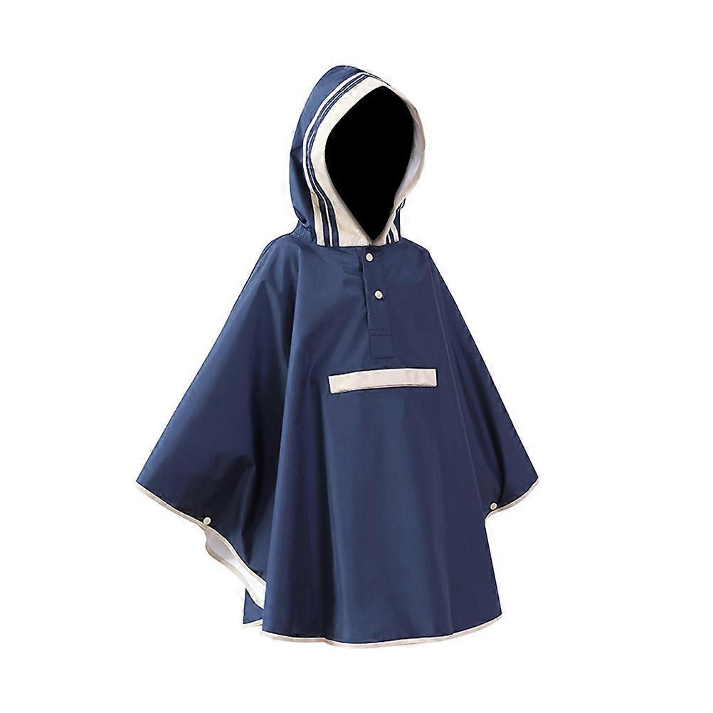 Capa de Chuva para Meninas Elegante Padrão Uma Peça Resistente à Chuva Festival Azul Marinho L 1Pack