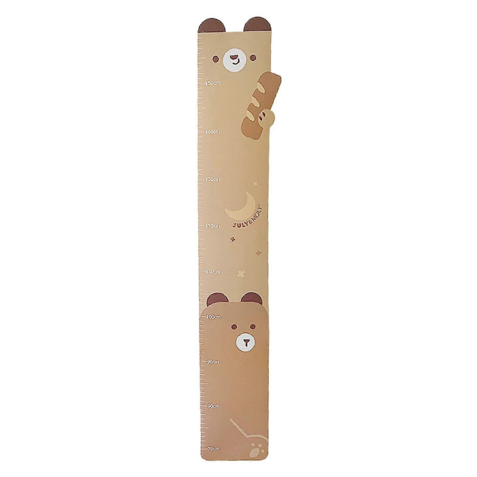 Waterproof children's growth chart with fun cartoon animal pattern for easy wall application, kindergarten height measurement ruler.