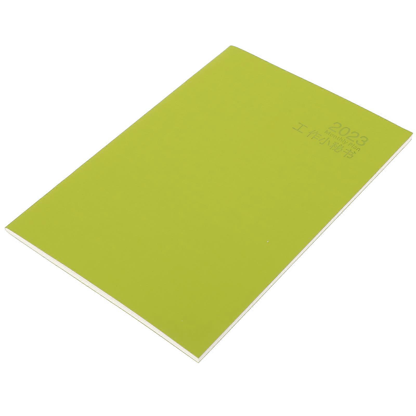 Green Beige Paper Daily Planner for Study Work with Light Weight Small Size Easy to Use Anywhere 5x7 Inches