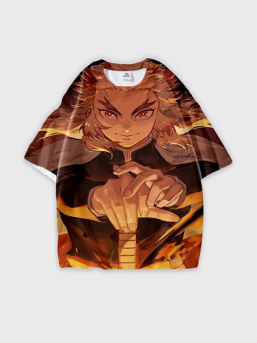 T-shirt round neck Character Pattern loose short sleeve P727