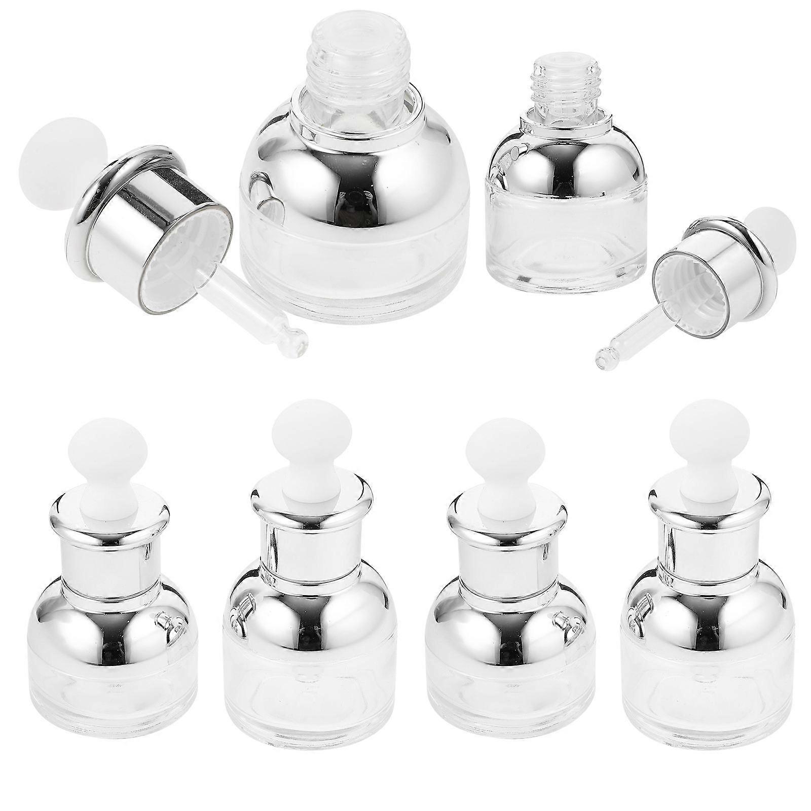 Essential Oil Container Set Of 6Pcs Portable Glass Sample Bottles For Beauty Products In Golden Color With Leakproof Function