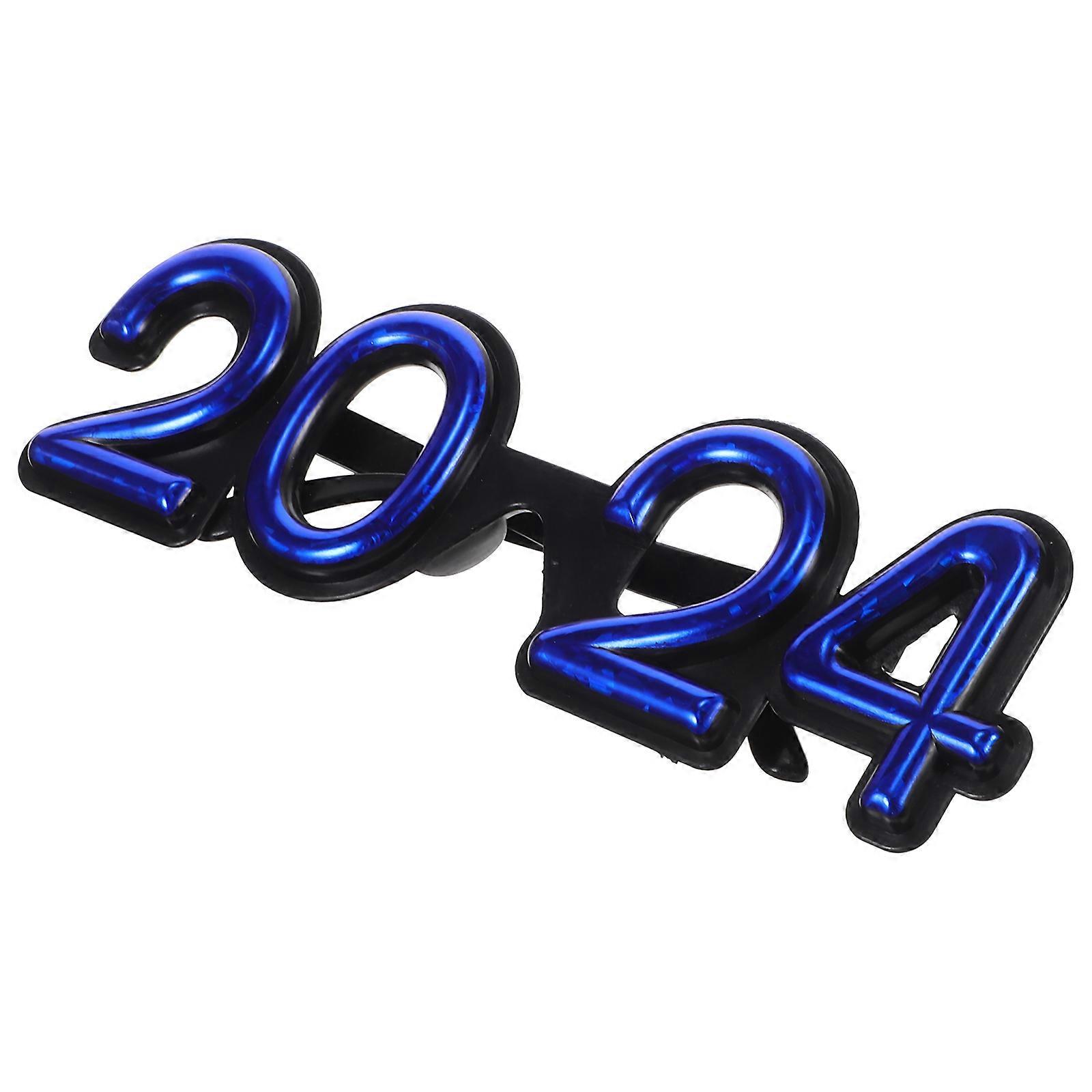 New Year Party Glasses Fun Eyewear for Decor Blue Pc Material