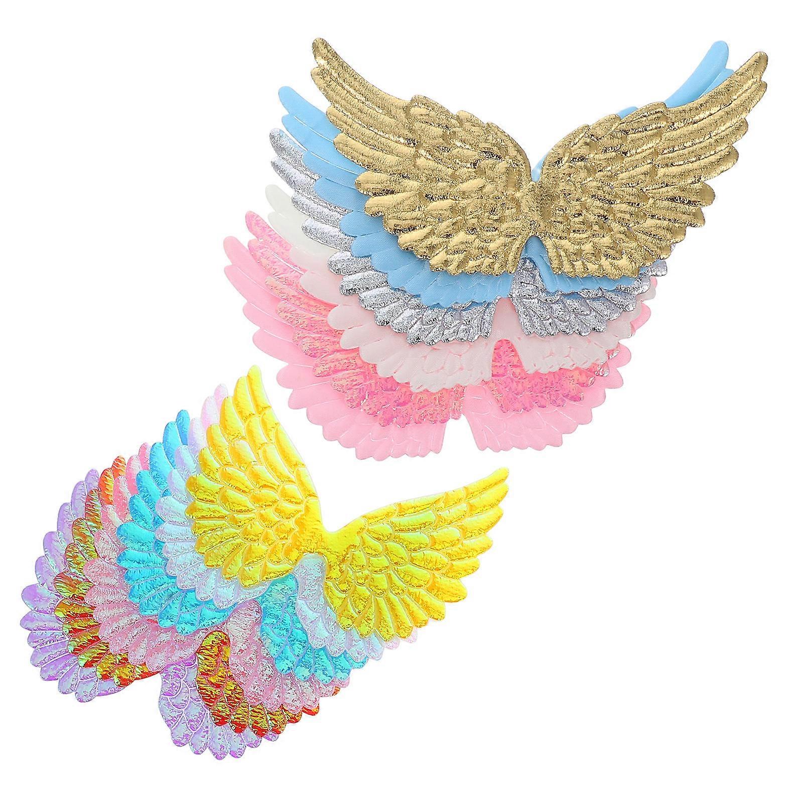 Wing Embossed Applique for DIY Costume Crafts Made of Plastic Assorted Color Wide Application for Parties