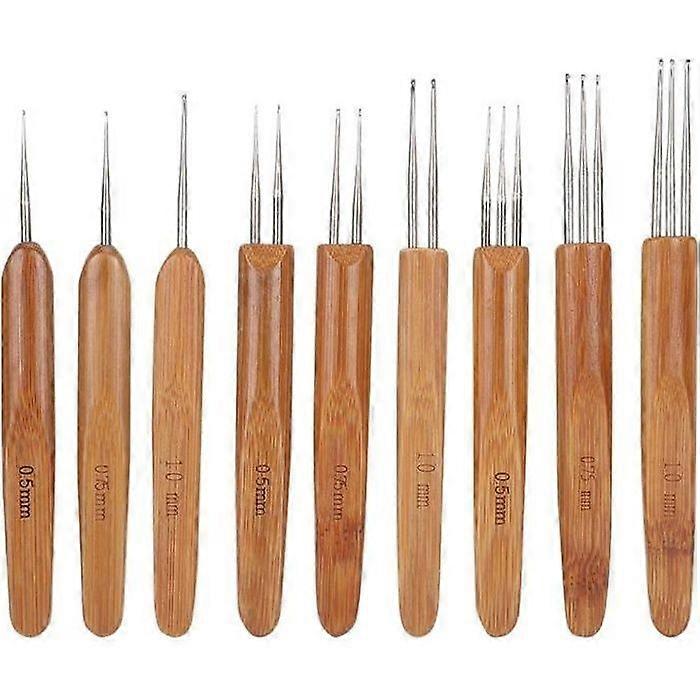 9pcs Smooth Braid Hair Weaving Tool Dreadlock Crochet Hook Knitting Technology