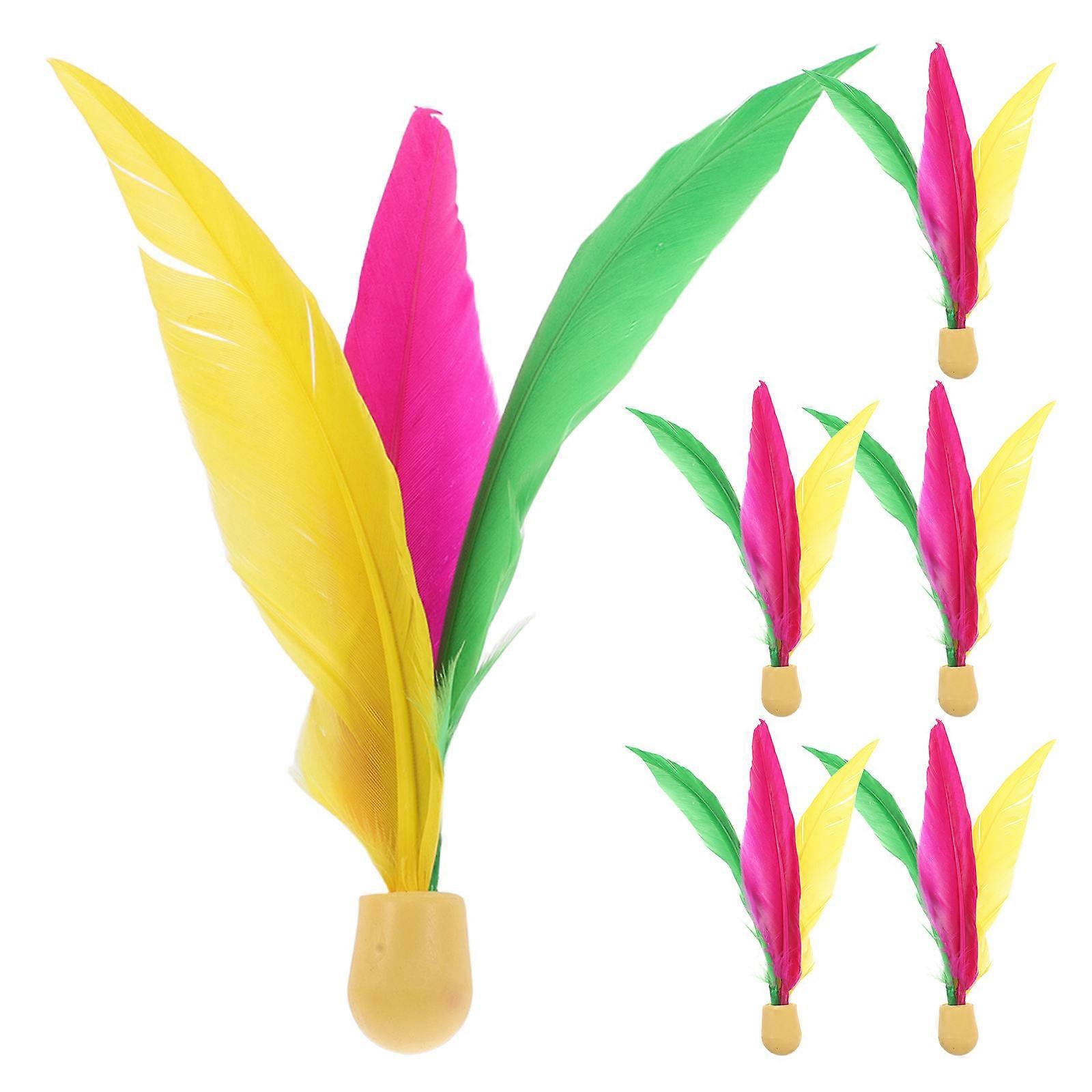 rubber Head Shuttlecocks with Long for Outdoor Entertainment and All Age Fun 6pcs