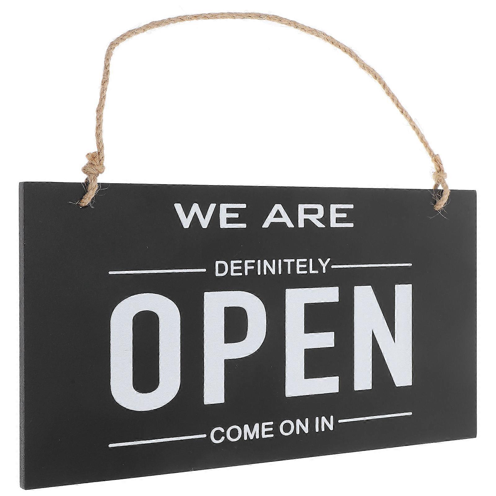 Double Sided Open Closed Sign for Front Door, Business, Store, and Home Use – Stylish Minimalist Door Plaque for Indoor and Outdoor