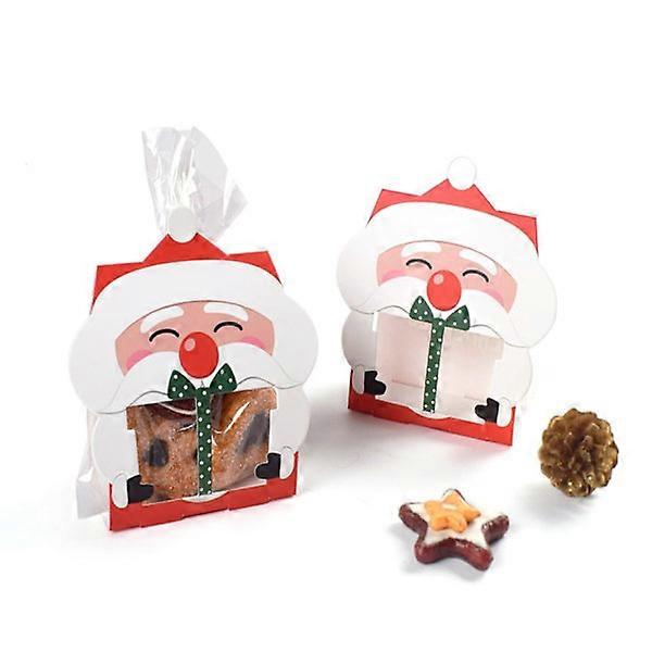 8pcs Xmas Cookie Bag Candy Box Gift Wrapping Box 8pcs
