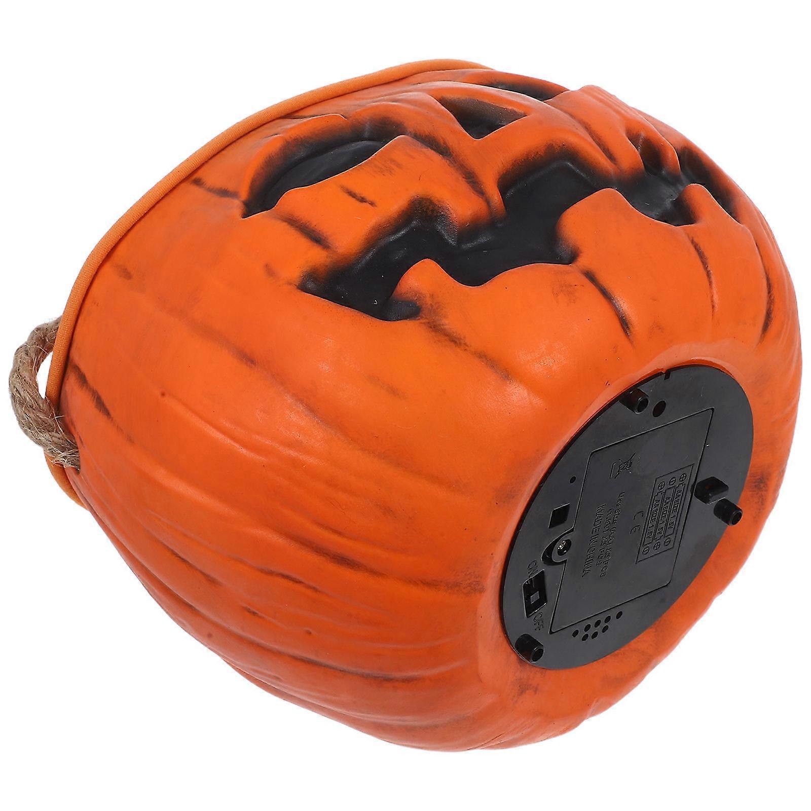 Light Up Halloween Pumpkin Candy Basket for Trick or Treating – Portable LED Candy Holder for Halloween Parties & Decorations