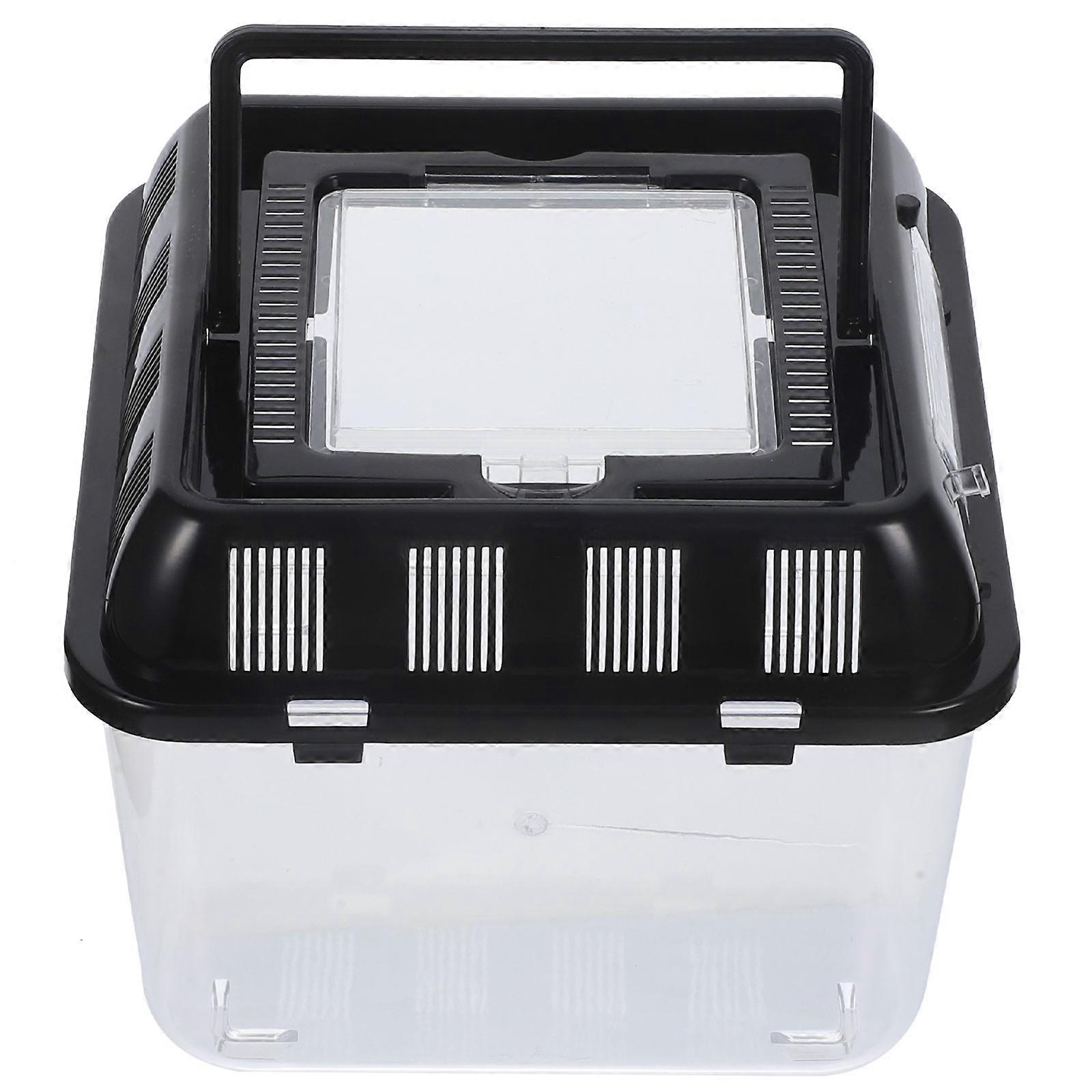 Feeding Box For Reptile Square Shaped Simple Design Home Use 12.30X12.30X10.50CM Ventilation 1Pcs