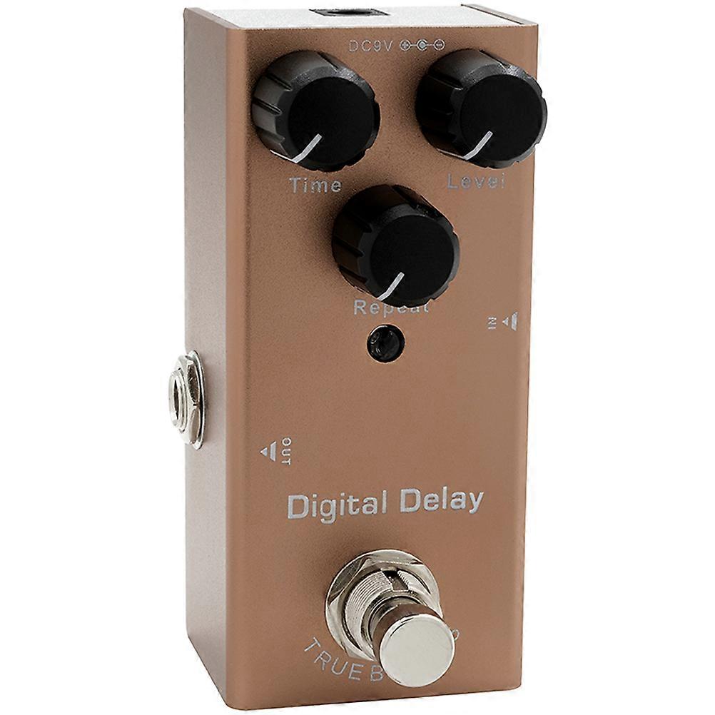 Electric Guitar Effects Pedal Featuring Delay Effect For Recording Purposes 11x5.5x6cm Coffee 1Pack