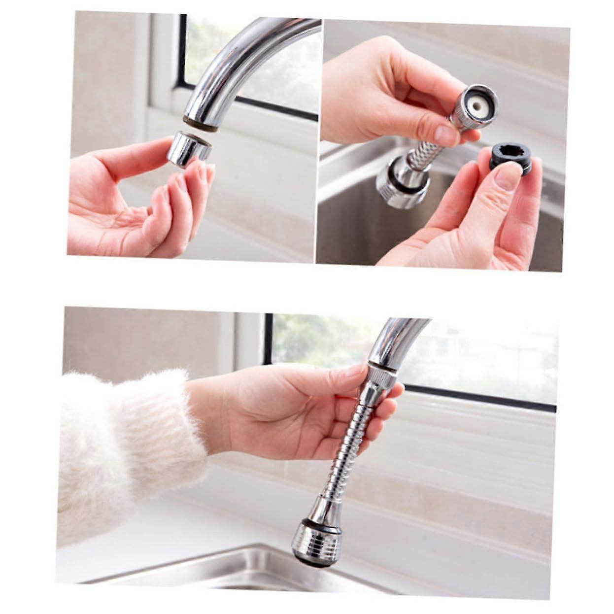Rotatable ABS faucet filter with spray attachment, watersaving kitchen accessory