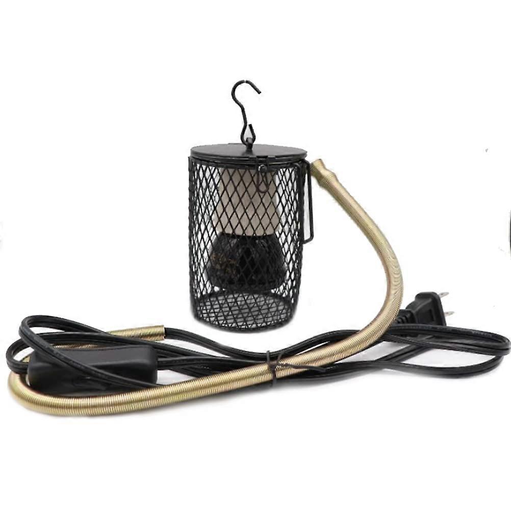 50W Infrared Ceramic Lamp Shade for Reptiles and Birds, Metal Grid, Solid Ceramic, Far Infrared Heating, Winter Use