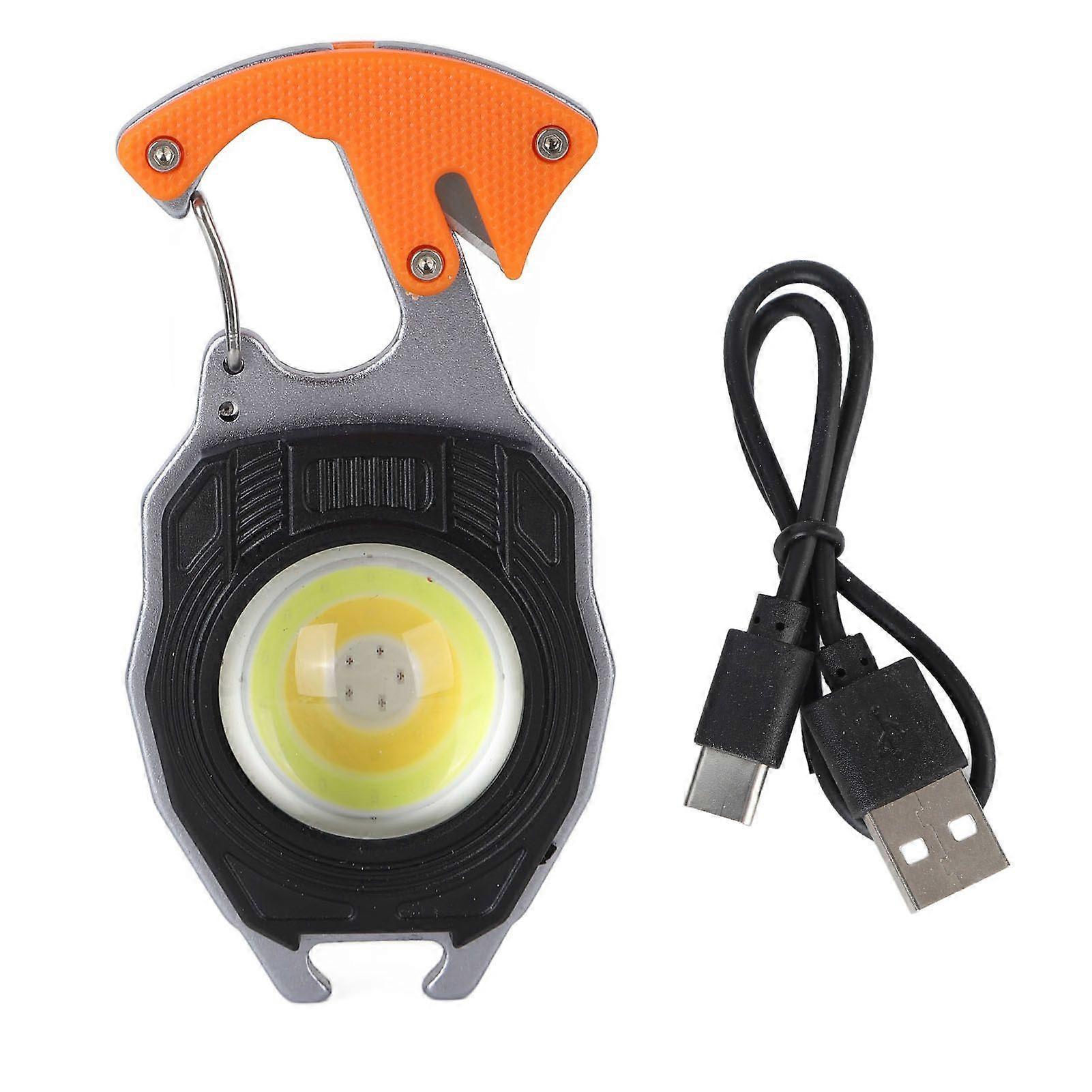 Mini Flashlight Multi Function Small LED Flashlight Orange 6 Light Modes Small Flashlight for Home Outdoors