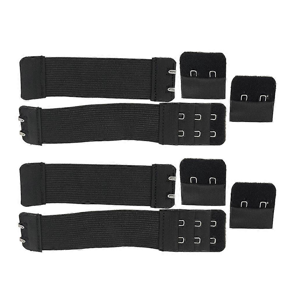 Reduce Bra Tightness Stretchy Band Black Color For Lady Girl Daily Use 8Pcs