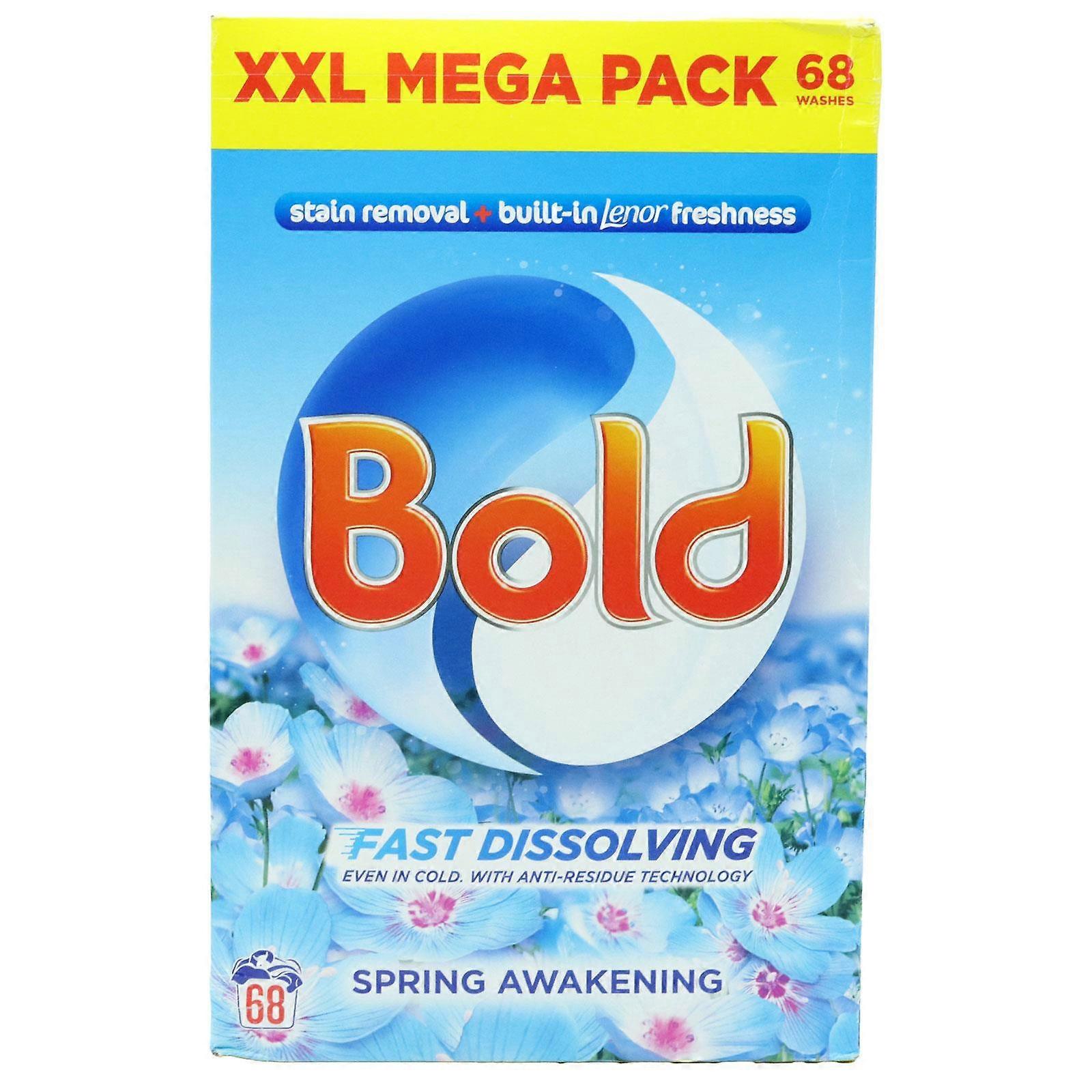 Bold Fast Dissolving Extra Stain Removal & Lenor Freshness Laundry Powder -Spring Awakening 68 Washes