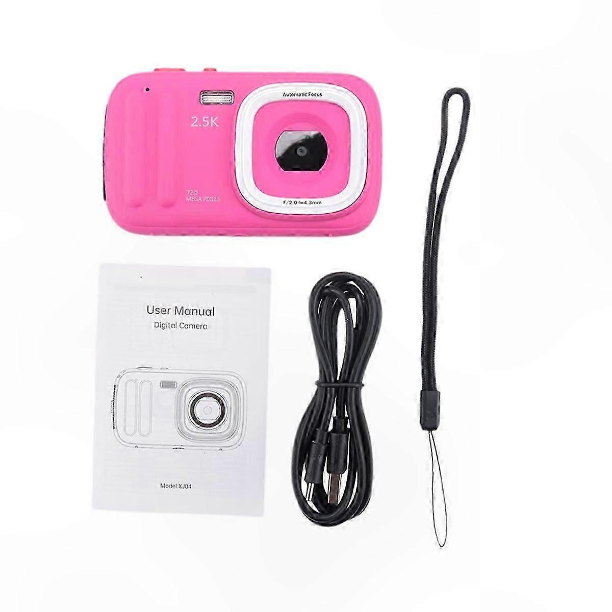 2.5K HD Digital Camera with 72MP Resolution, Compact Point and Shoot Design