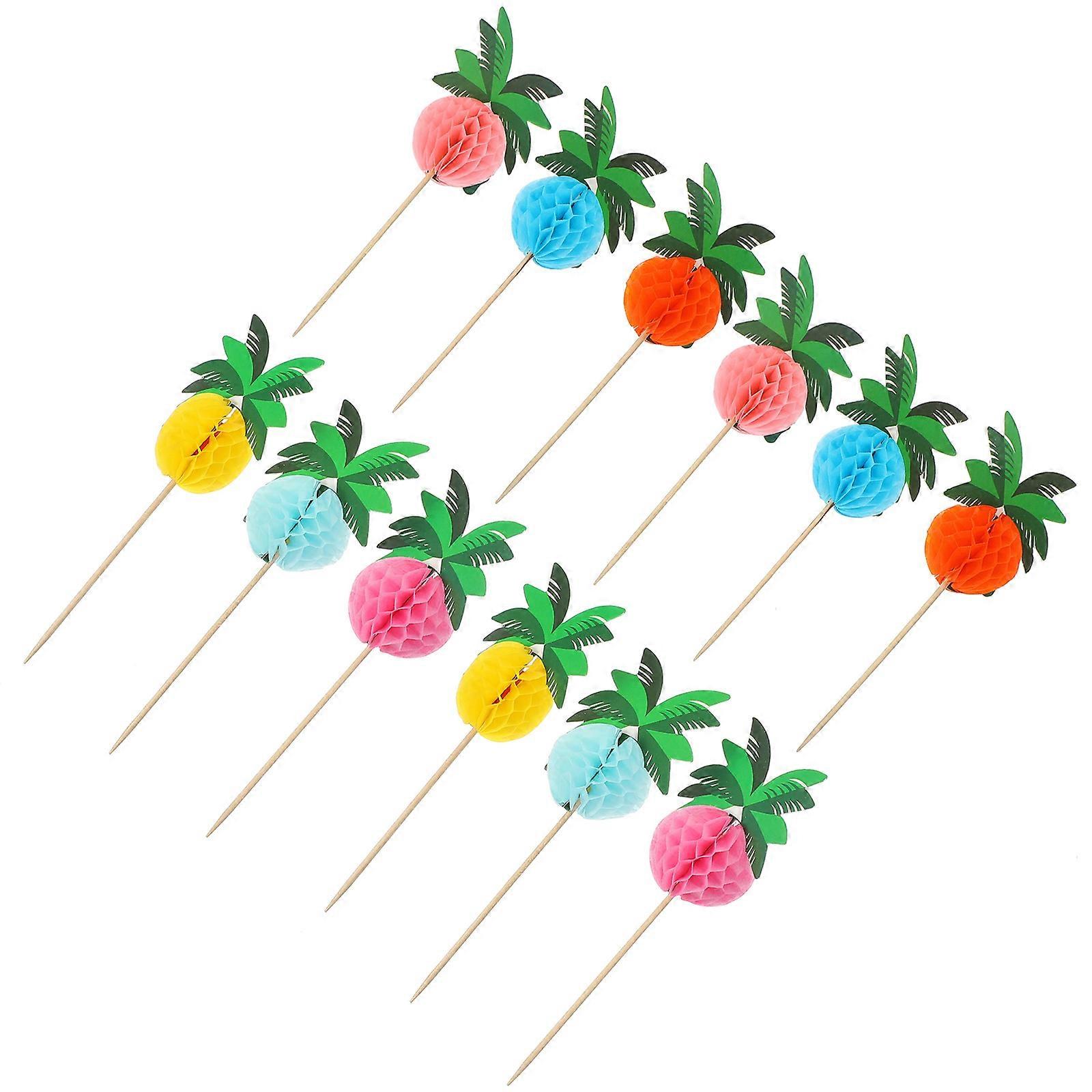 50pcs Coconut Tree Sticks for Food Picks, Party Appetizers Skewers, Festive Decorative Sticks for Events and Celebrations