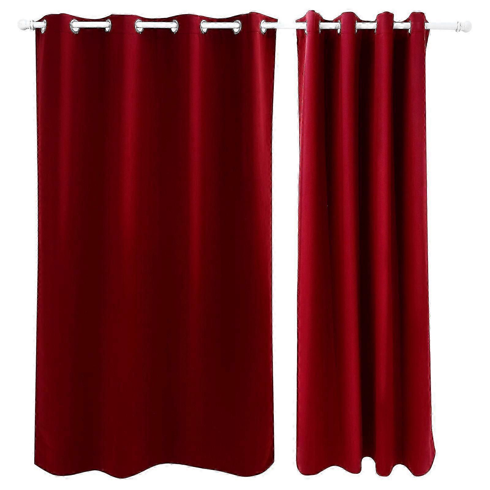 Thick Curtains Polyester Material For Families In Living Room 2Pack