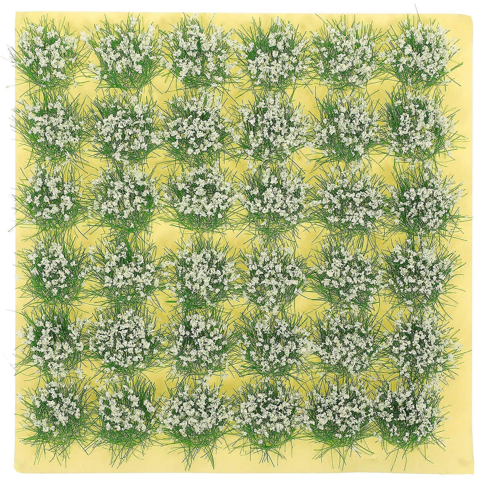 1 Sheet Miniature Grass Flower Cluster Fake Grass Flower Cover for Sand Table Decor