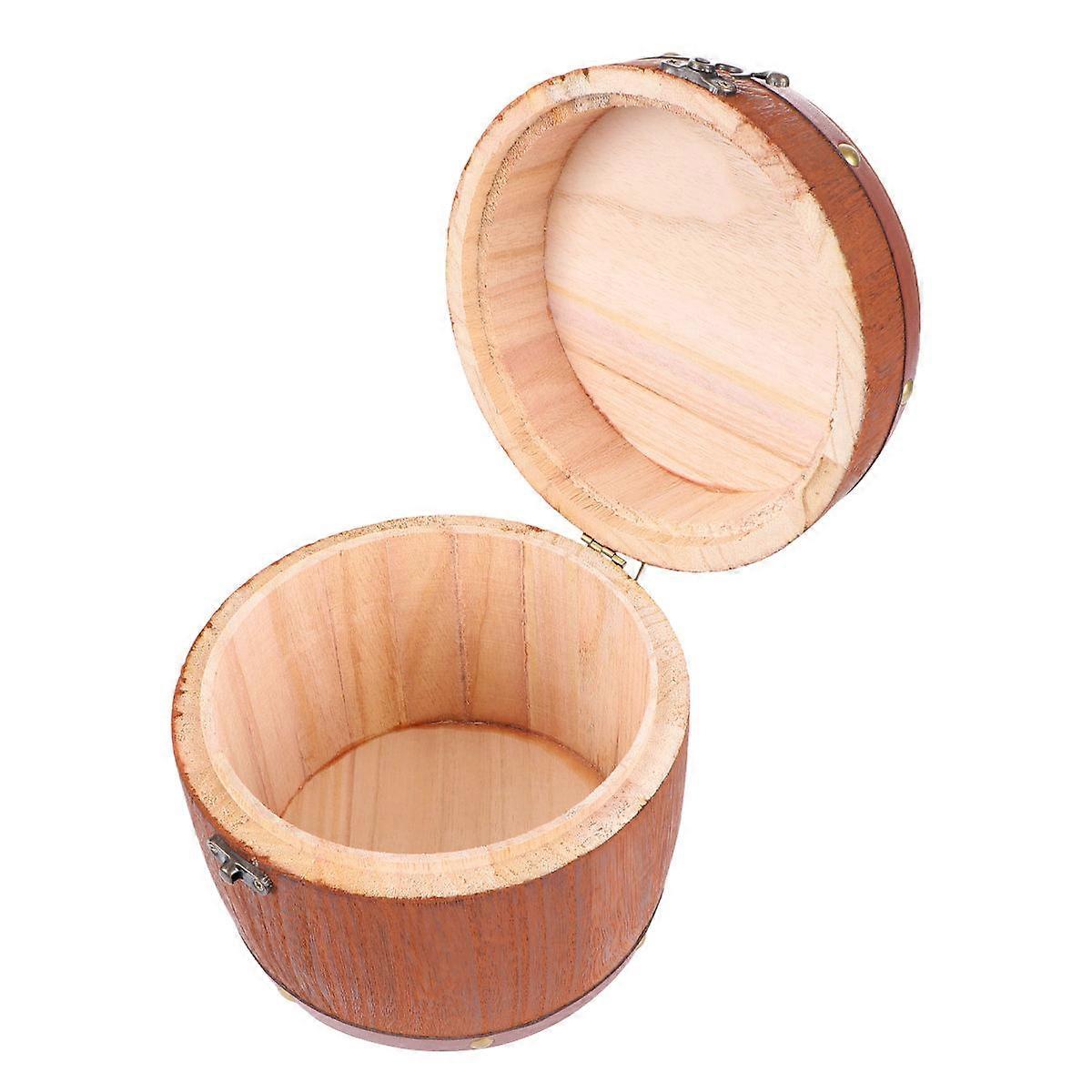 Chic Wooden Tea Storage Box Airtight Container For Ingredient Storage Square Design Chocolate 1Pack