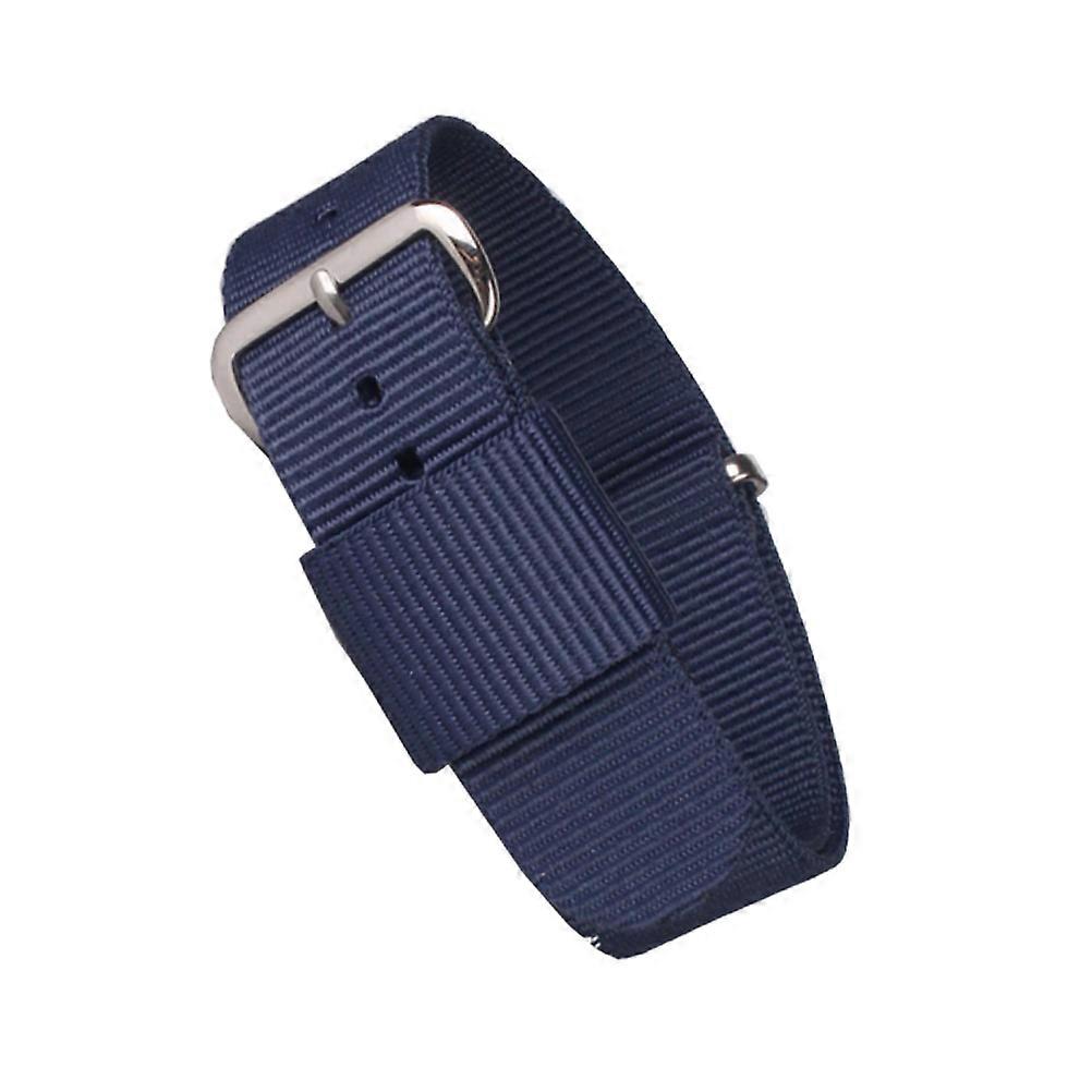 Braided Nylon Watch Band Replacement Strap Dark Blue Classic Design Secure Fit 1Set