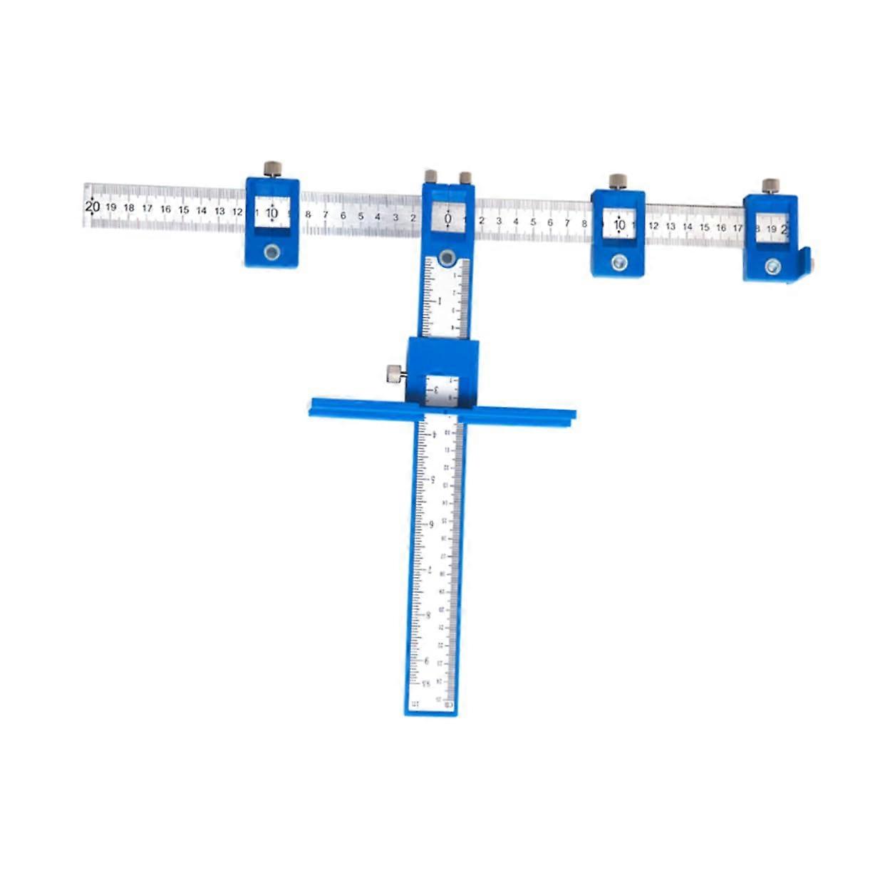 1 Piece Adjustable Hole Drilling Tool Precise Hole Locator for Furniture Woodworking with Clear Calibration for Handle Installation