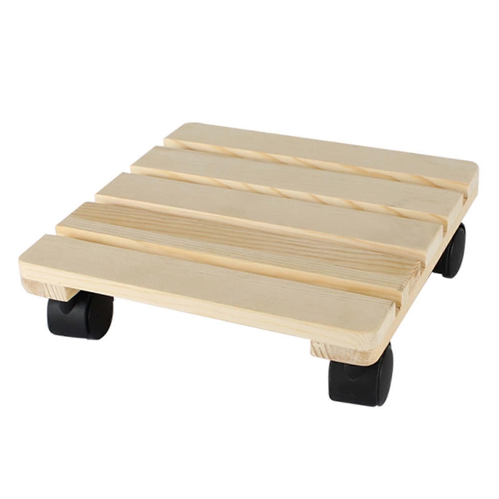 Plant stand, bonsai base, pallet caddy with 4 wheels, square pot transporter, rolling cart.