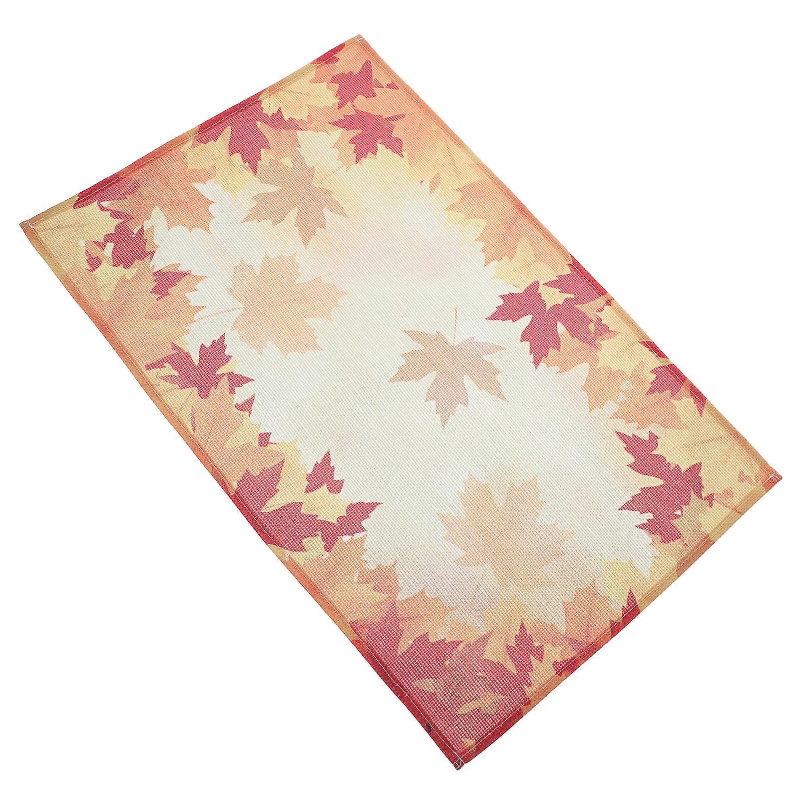 Washable Non Slip Placemats with Maple Leaf Pattern for Fall Dining – Home, Restaurant & Bar Decoration