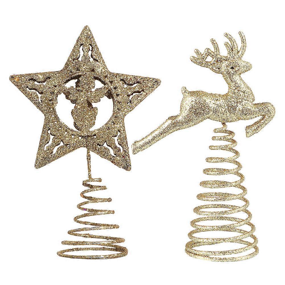 Reindeer and Star Tree Topper Set for Christmas Decoration Needs