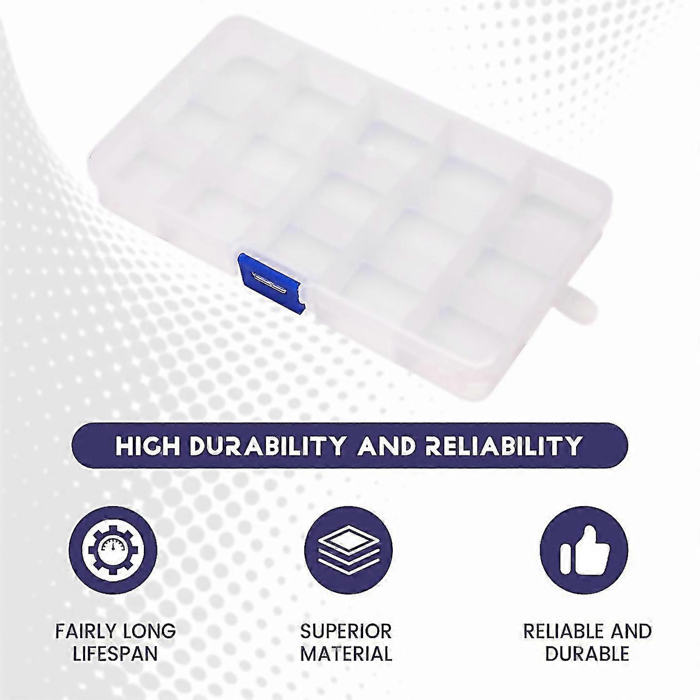 Electronic Components 15 Slots Detachable Plastic Cases Boxes