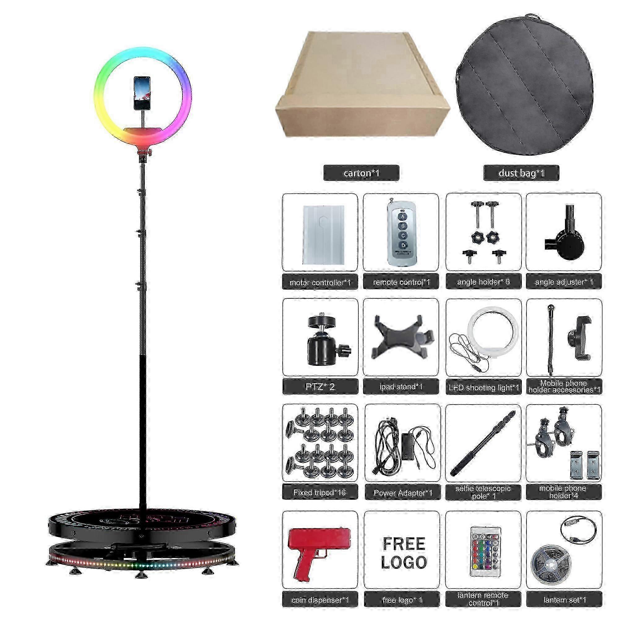 2025 Automatic Rotating Selfie Props for Weddings - 360 Photo Booth with Intelligent Operation and Slow Motion Video Camera for Memorable Moments