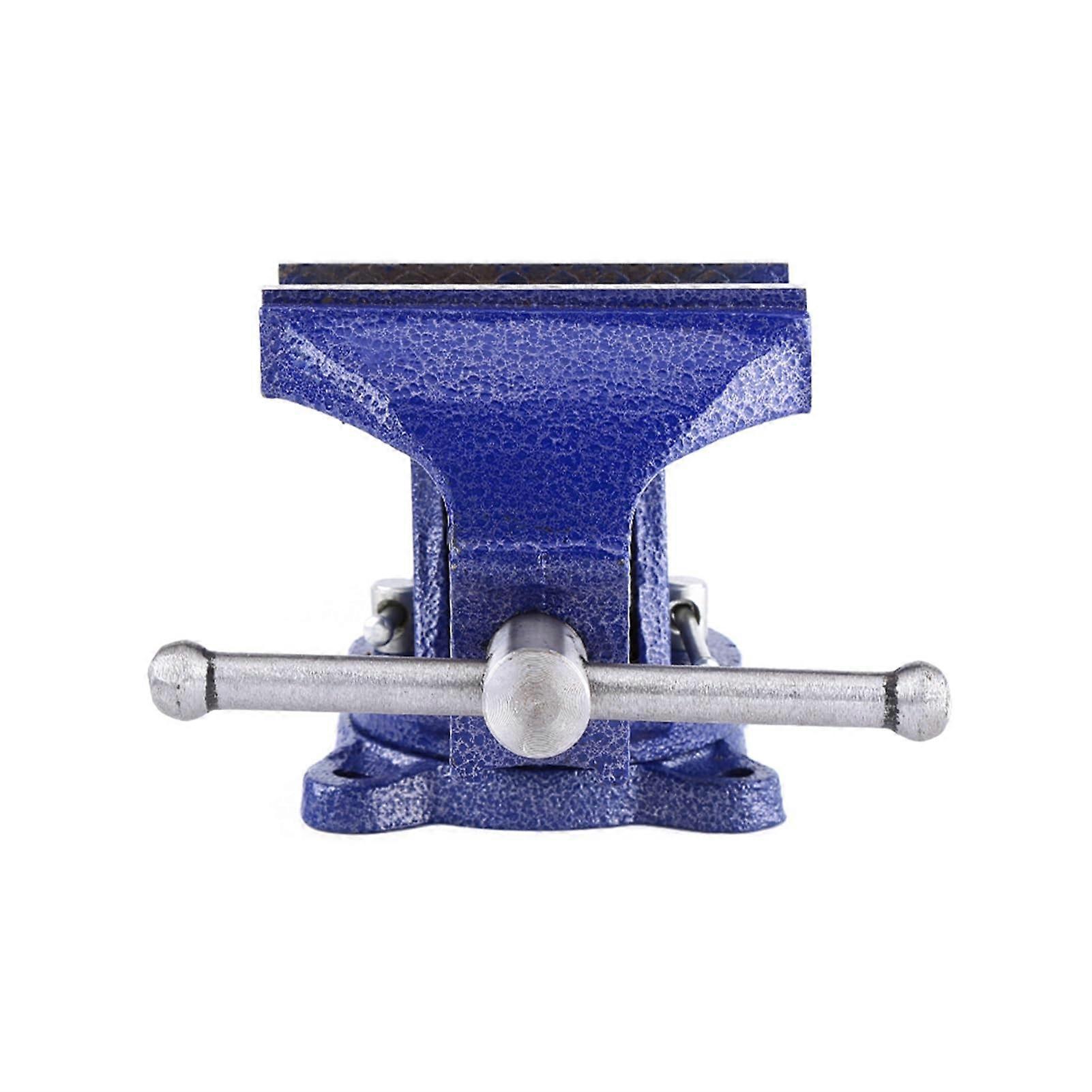 Cast iron bench vise with swivel base, 5inch jaw opening, performance steel jaw for workshop tool (5 inch)