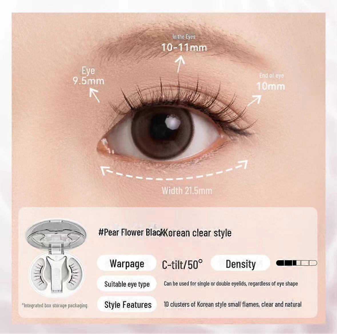 WOSADO Yuetong 2.0 Magnetic Eyelash Set - Soft, Thick, Long C Curl, Glue-Free.