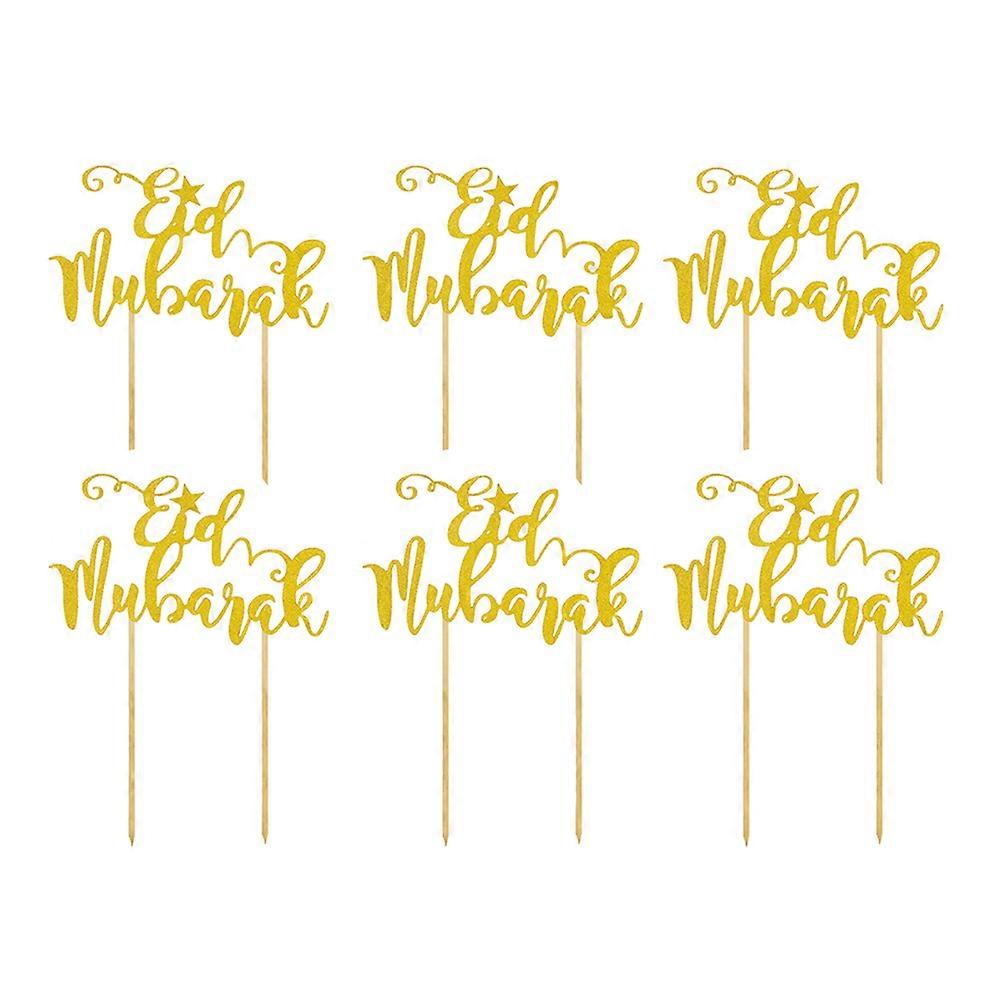Ramadan Theme Cupcake Pick 6Pcs Decoration For Eid Celebration With Shape