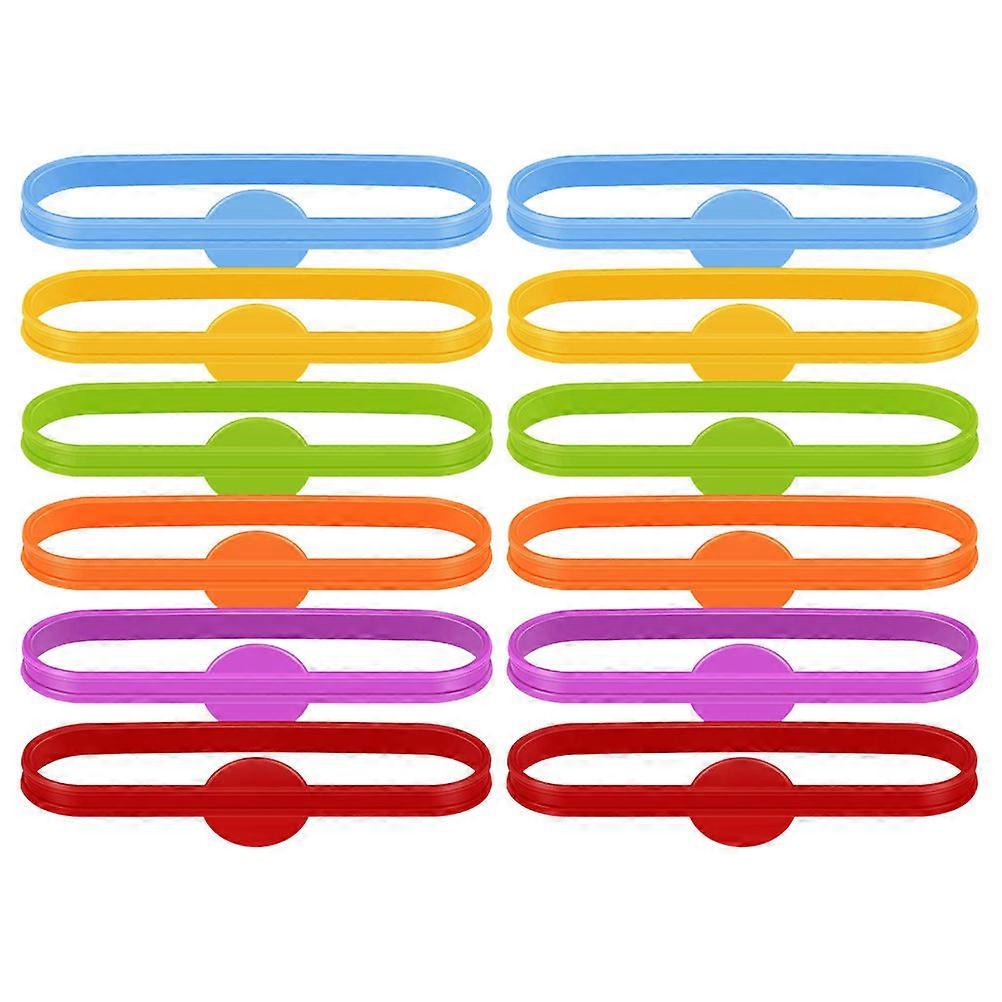 Ετικέτες γυαλιού συμβαλλόμενου μέρους 12Pcs δείκτης μορφής δαχτυλιδιών σιλικόνης ανάμεικτο χρώμα σχεδιασμένο για τους επισκέπτες και τις συγκεντρώσεις φίλων