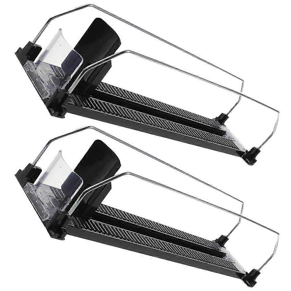2pcs Black Beverage Pusher for Vending Machine and Shop Use with Smooth Glide for Bottles and Cans