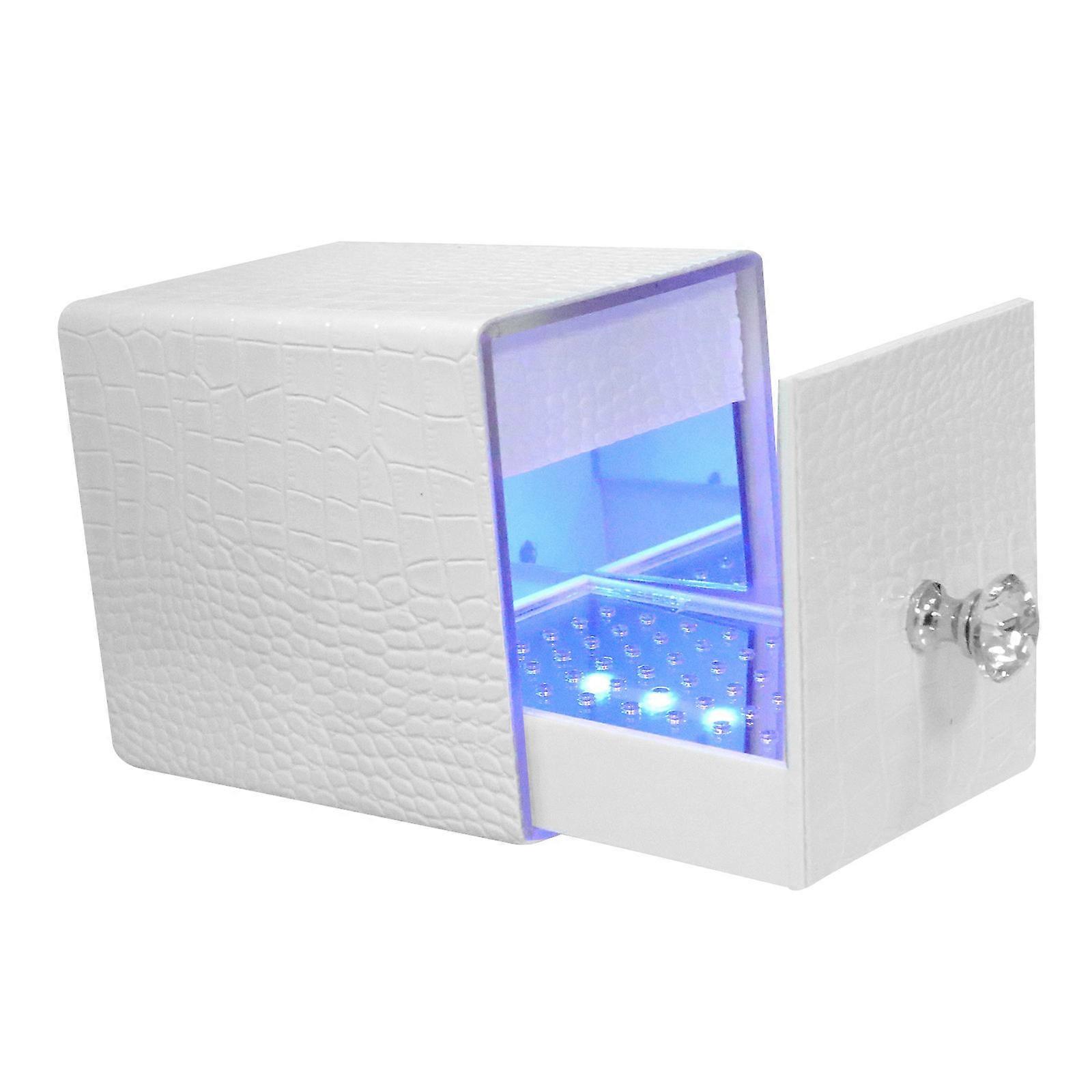 Nail Grinding Bits Container 1Pcs White Portable Storage For Manicure Tools 10.5X9Cm