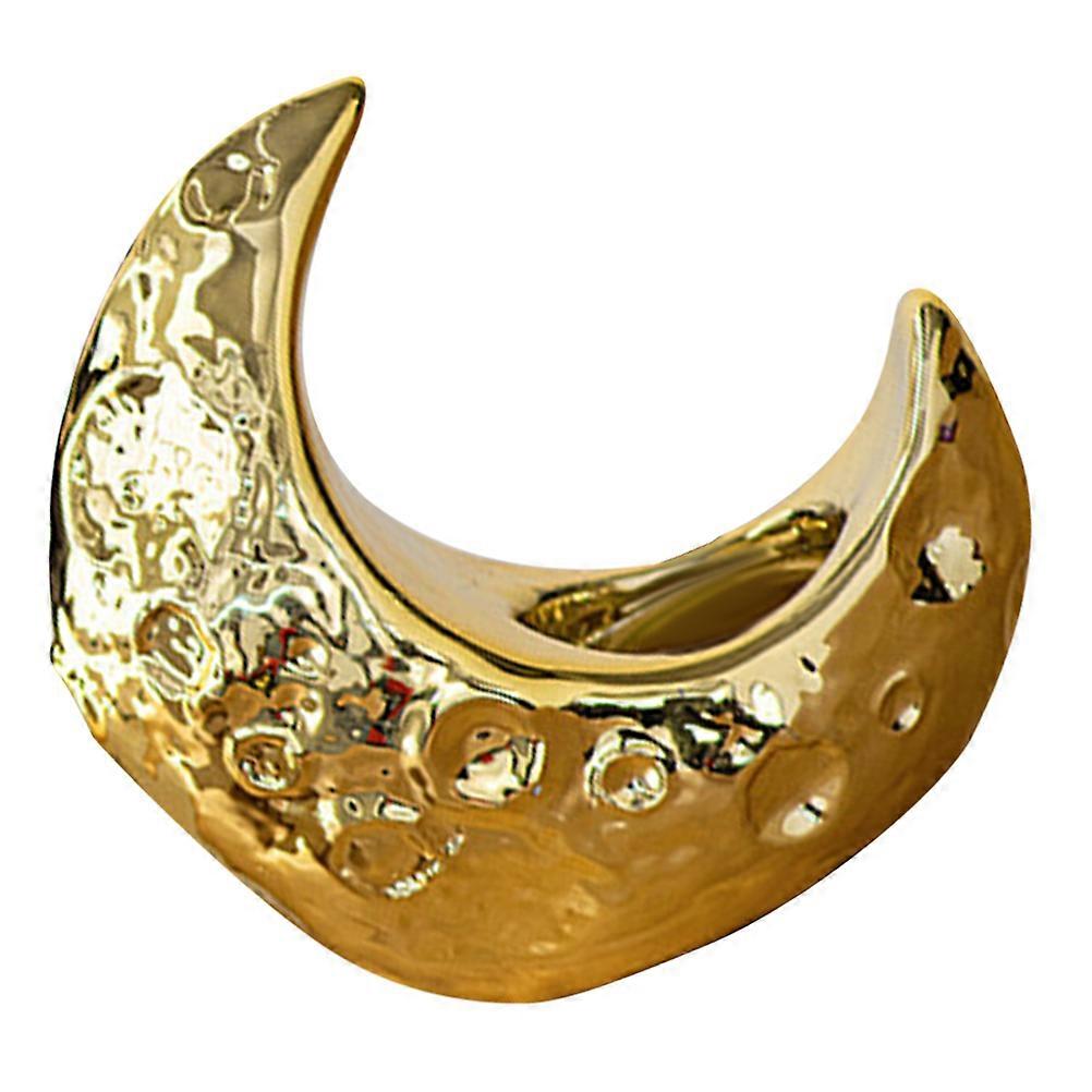 Golden Moon Shape Incense Furnace Ideal For Ramadan And Bedroom Use Designed For Adults With Aromatherapy Function 1Set