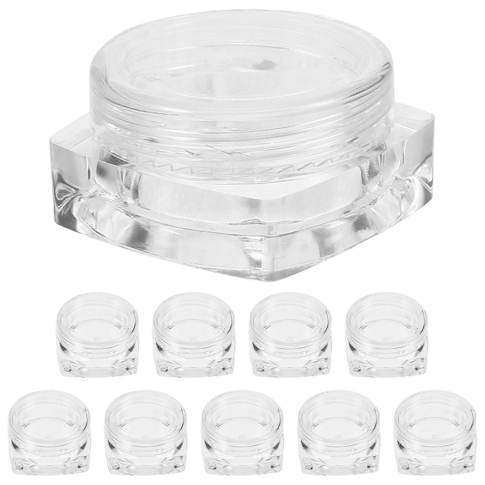 10pcs Transparent Travel Cream Jars with Lids – Lightweight Refillable Cosmetic Containers for Skincare, Body Butter, Lotion & Moisturizer Storage