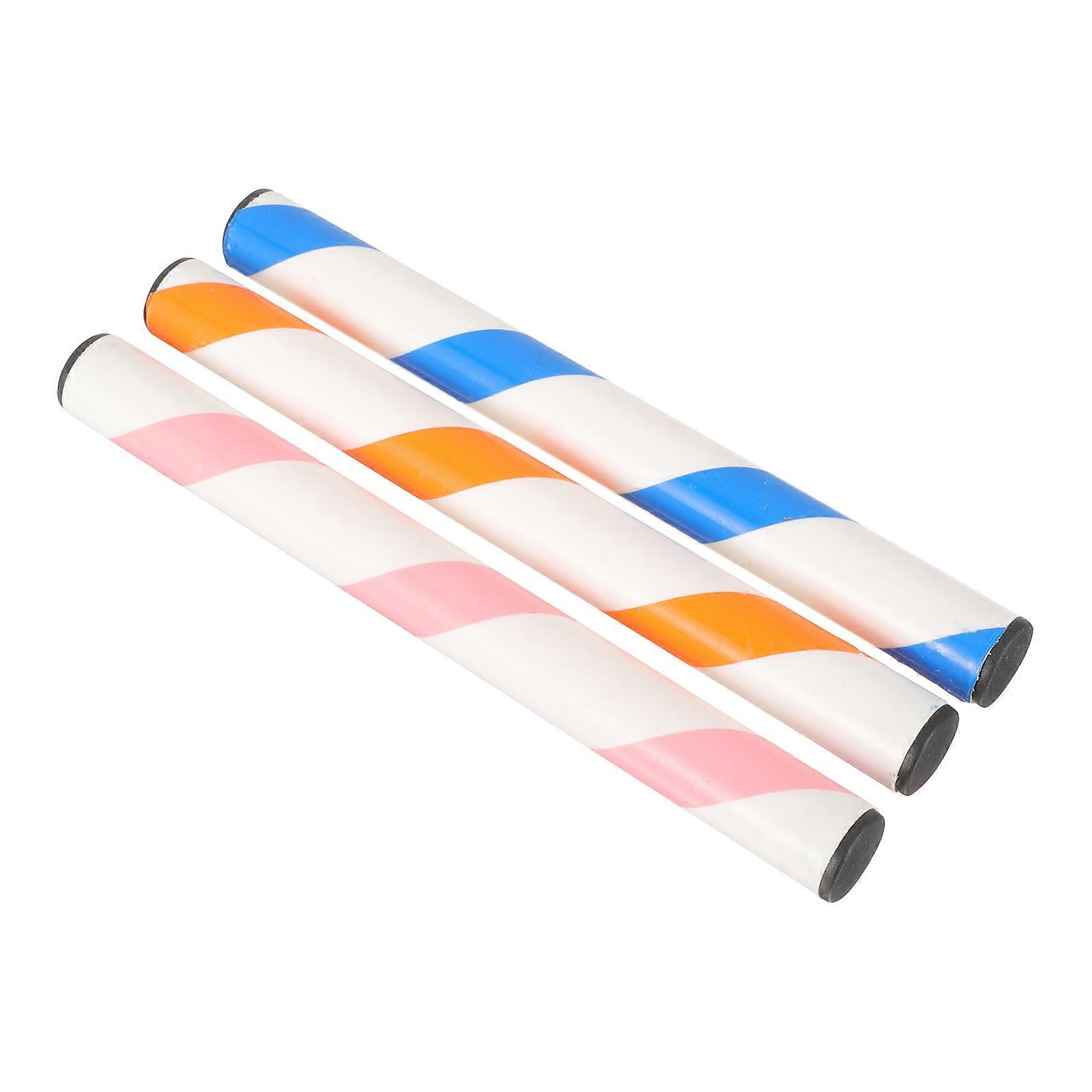 3pcs Assorted Color PVC Anti-slip Sticks for Kids Sports and Play