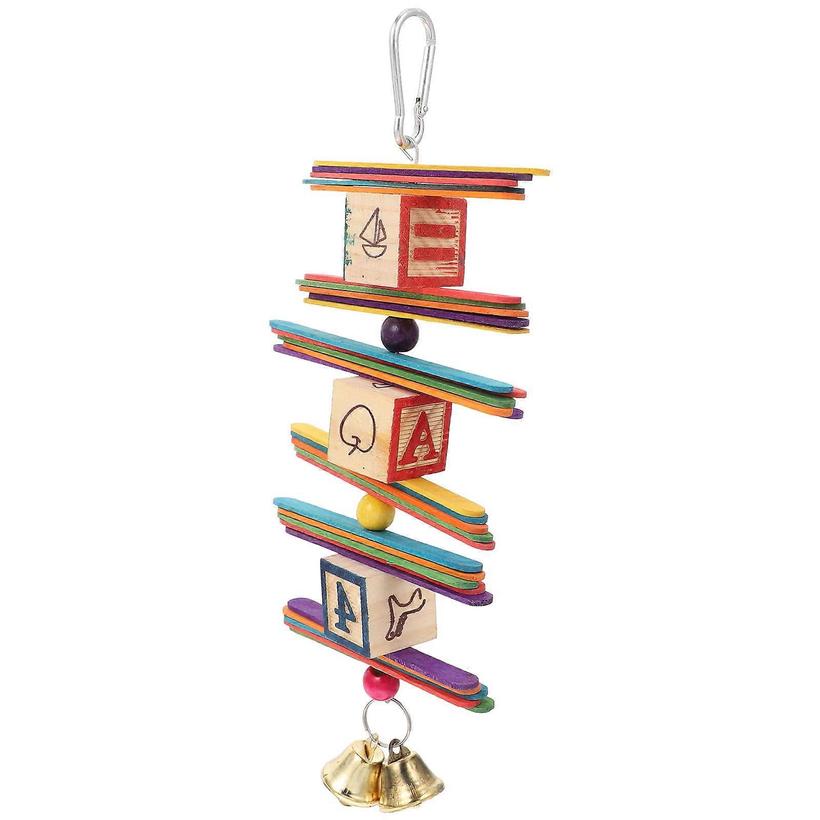 Cage Parrot Toy Swinging Bird Accessory Wood Material Climbing 1 Set
