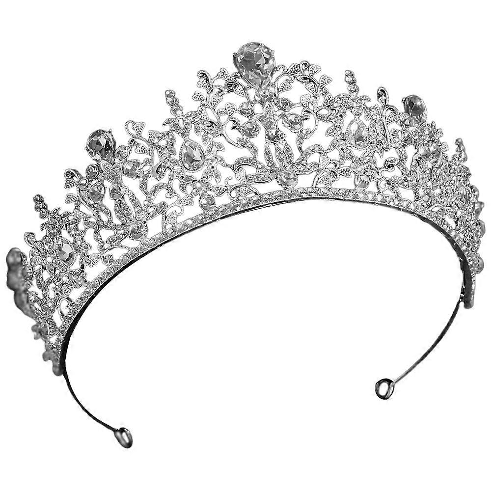 Elegant Bridal Tiara with Rhinestone Decoration for Special Occasions Lightweight and Comfortable Silver