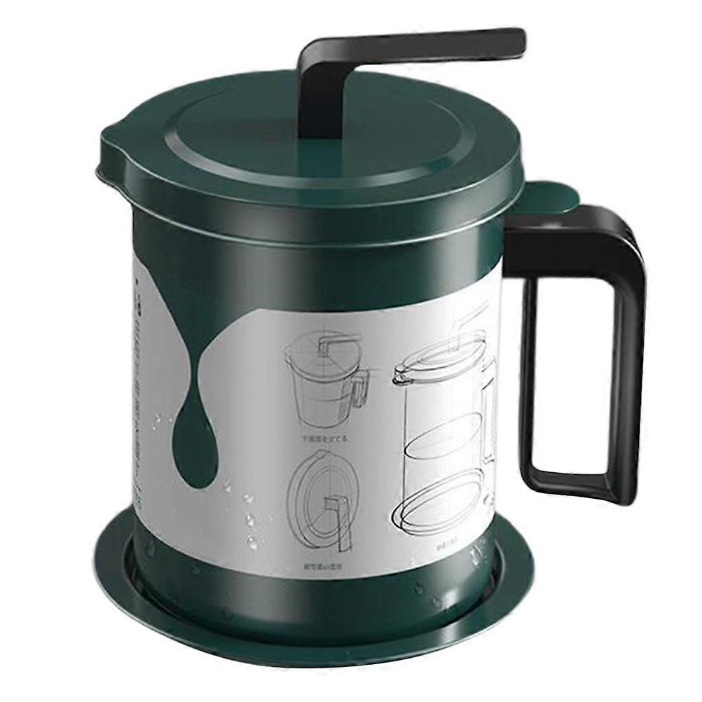 Oil Storage Pot For Kitchen Use Made Of Stainless Steel With Ergonomic Handle Design 1Pack