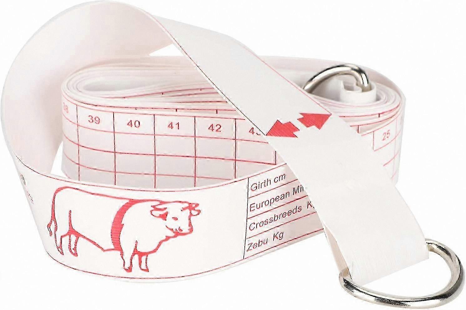 Livestock Weight Measurement Tape, 2.5m Portable Farm Tool for Cattle Body Sizing