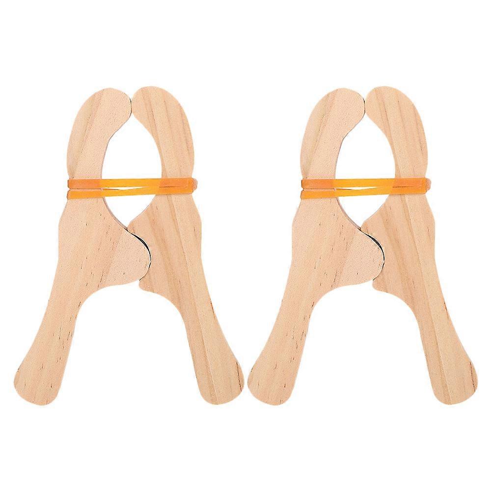 Fort Building Clips For Kids Imaginative Play Wood Material Rectangular Shape 2Pcs