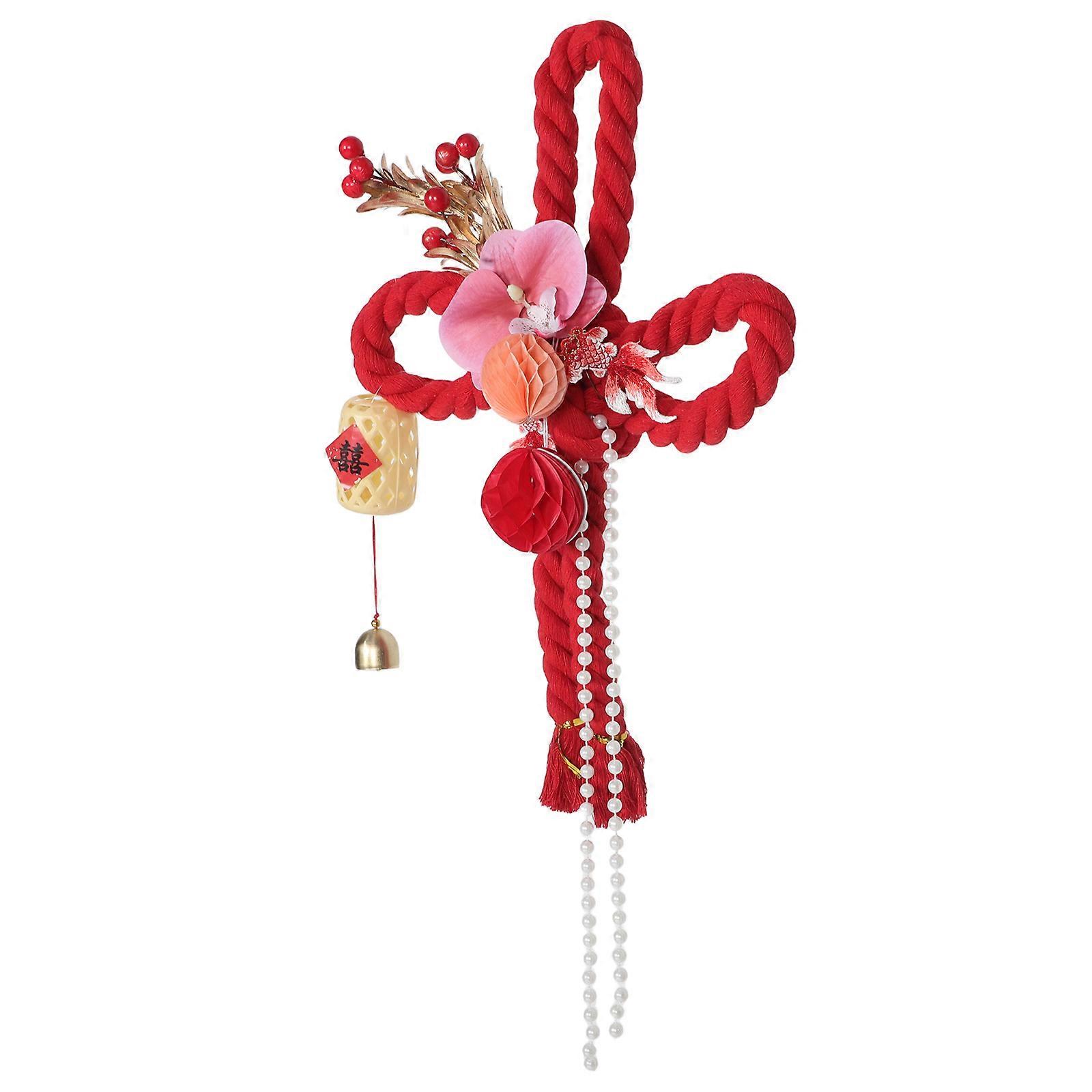 Spring Festival Chinese Knot Ornament For Office Decor Ambiance Enhancement 50X23X10CM Multi Color Knot Shape 1Set