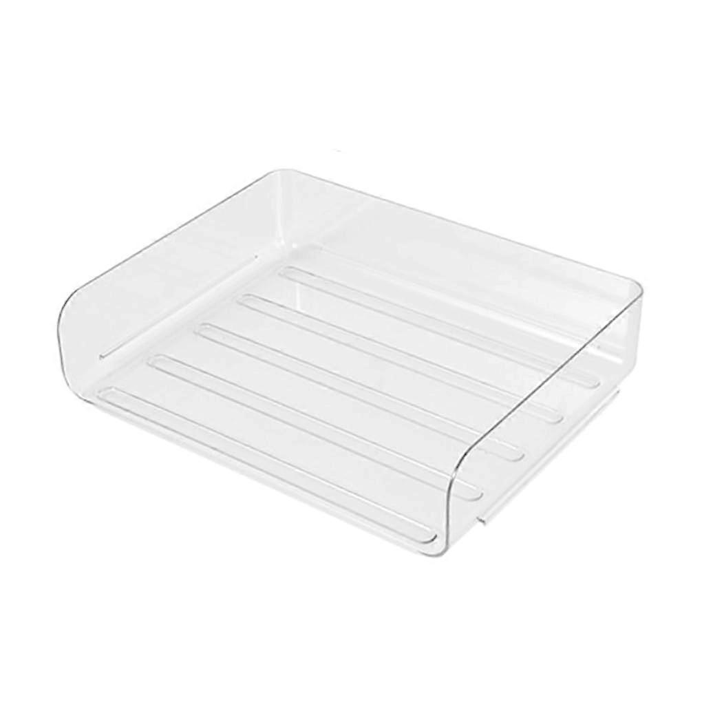 Stylish, white, stackable ABS storage box for home, singlelayer file storage